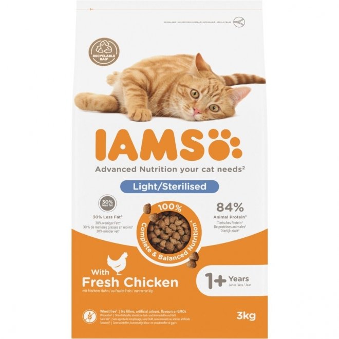 Iams for Vitality Cat Adult Sterilised Chicken (3 kg)