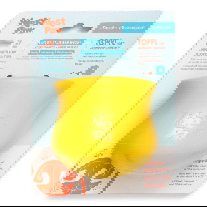 West Paw Toppl Limited Edition Gul (10 cm)