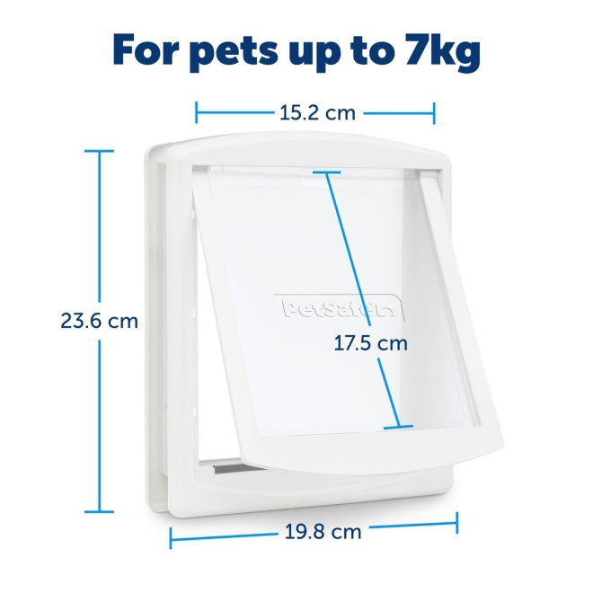 Petsafe Staywell katteluke, 715 hvit