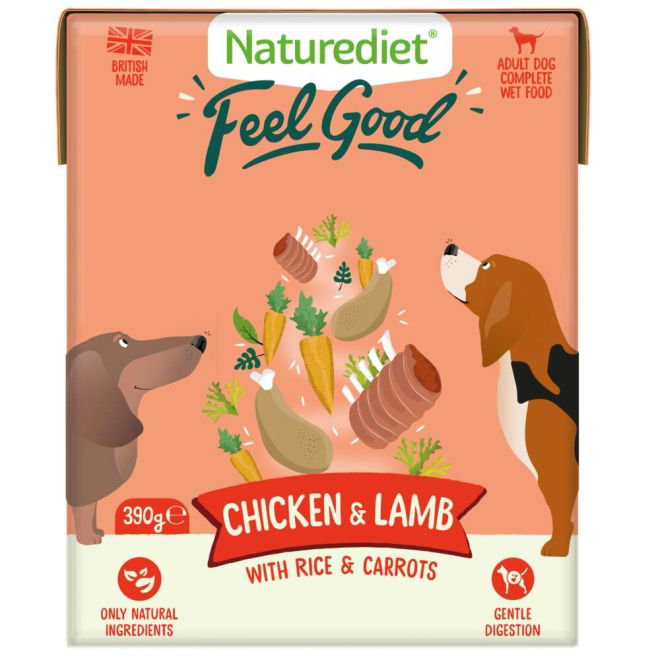 Naturediet Feel Good kylling & lam (390 g)