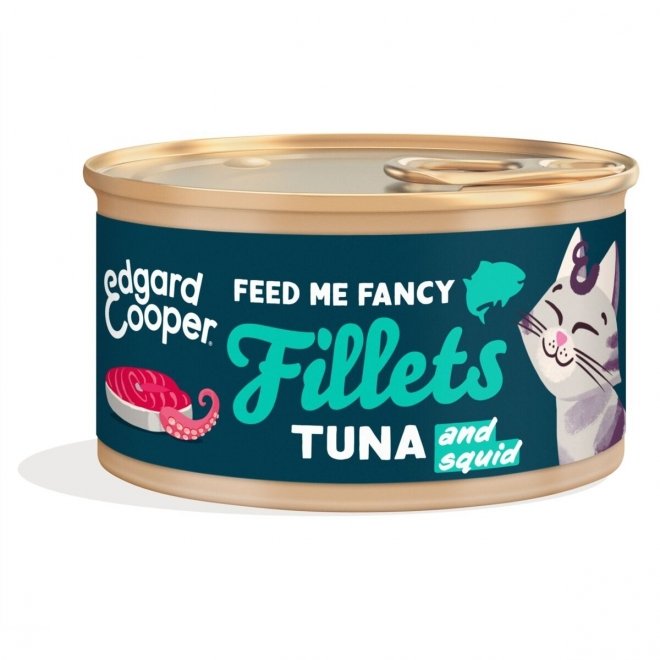 Edgard & Cooper Cat fillets Tuna & Squid, 70 g