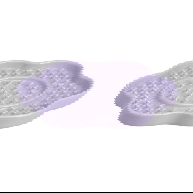Little&Bigger Tasty Yummy Mat Slikkematte i Keramikk Lilla Blomst 18 cm