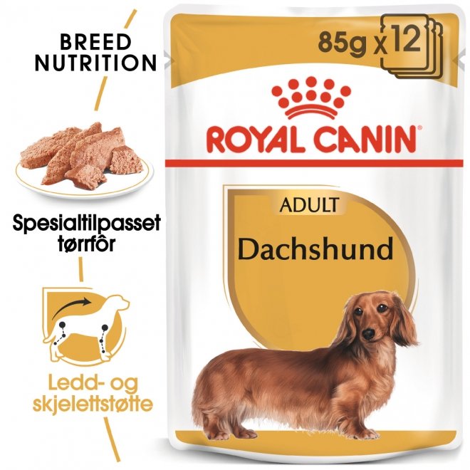 Royal Canin Dachshund Adult Loaf våtfôr til hund 12x85 g