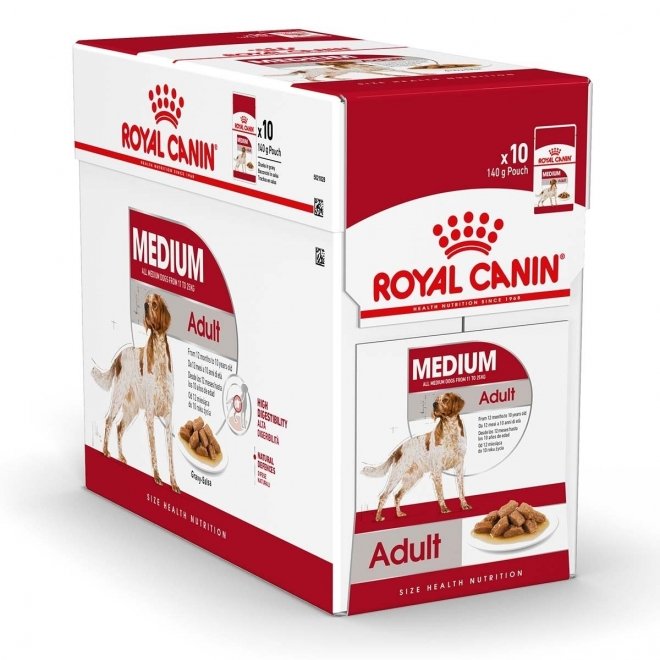 Royal Canin Medium Adult Gravy våtfôr til hund 10x140 g