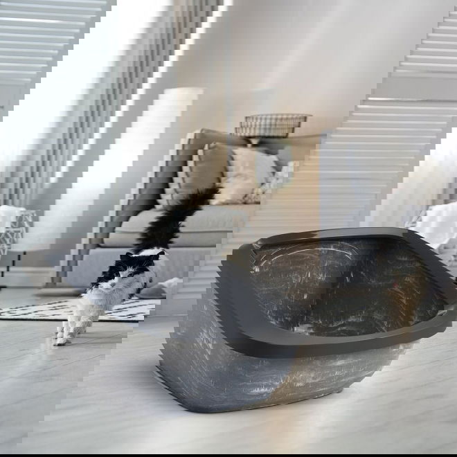 Savic Aseo Jumbo Marble Antrasitt Kattetoalett