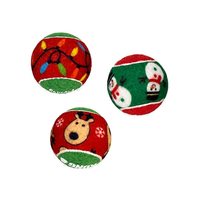 KONG Holiday SqueakAir Baller M 6-pk