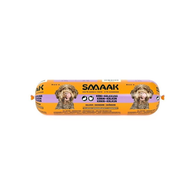 SMAAK Dog Sausage Kanin Kalkun 800g