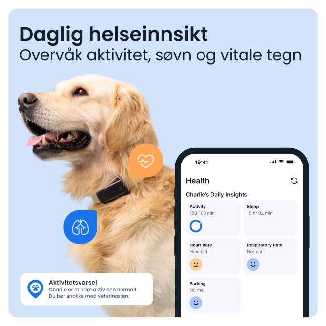 Tractive GPS & Health Tracker for Hund Sort