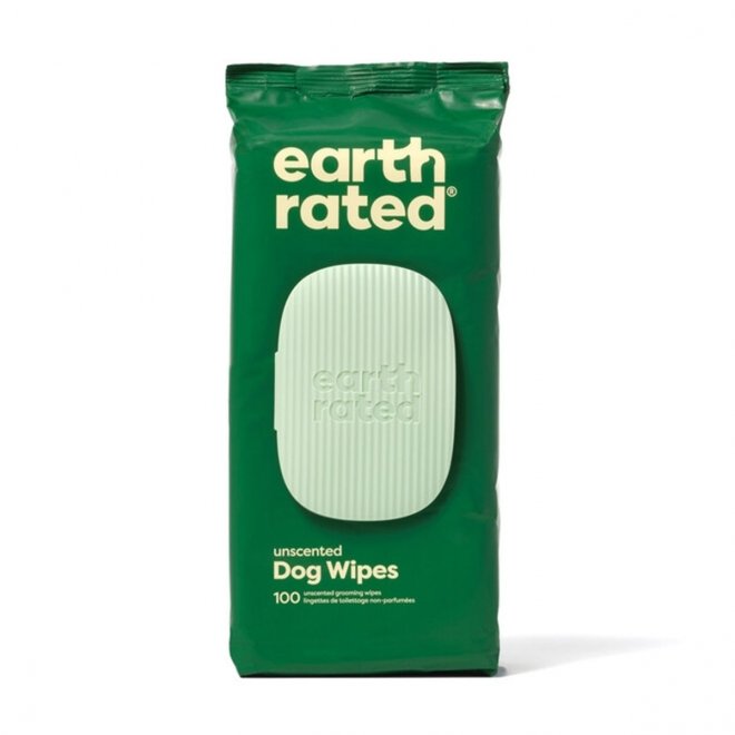 Earth Rated Komposterbare Våtservietter Uparfymerte, 100-pakning