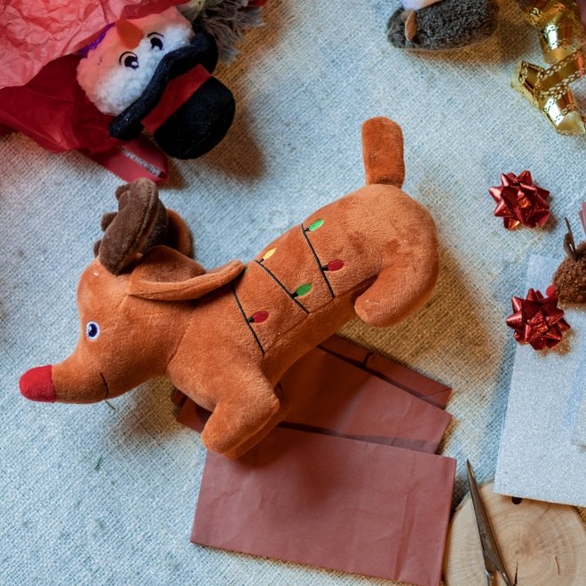 Little&Bigger Quirky X-mas Dachshund Reinsdyr, 30 cm