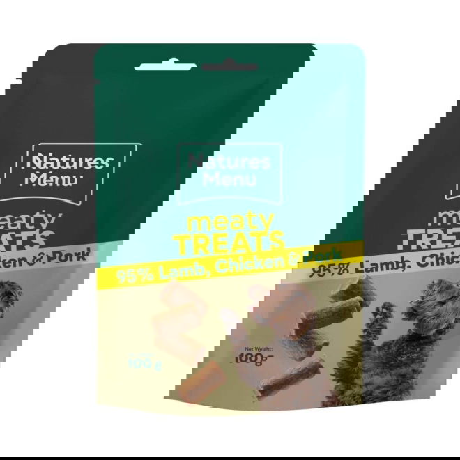 Natures Menu Dog Treat Chicken, Lamb, Pork 100g