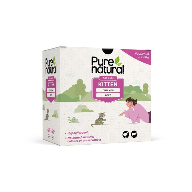 Purenatural Kitten våtfôr Multipack 8x100g