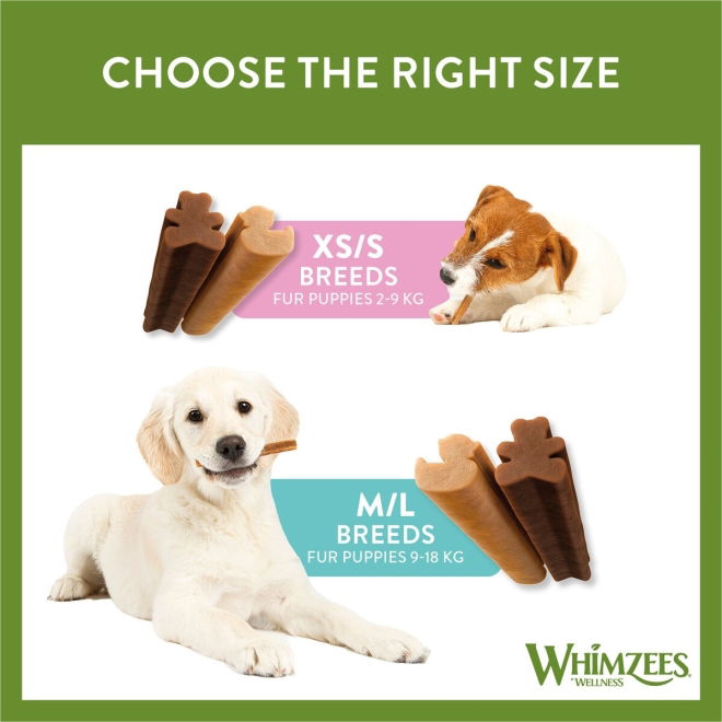 Whimzees Value Bag Puppy XS/S 28stk functional chew