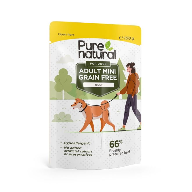 Purenatural Dog Adult Mini Grain Free Beef våtfôr 100 g