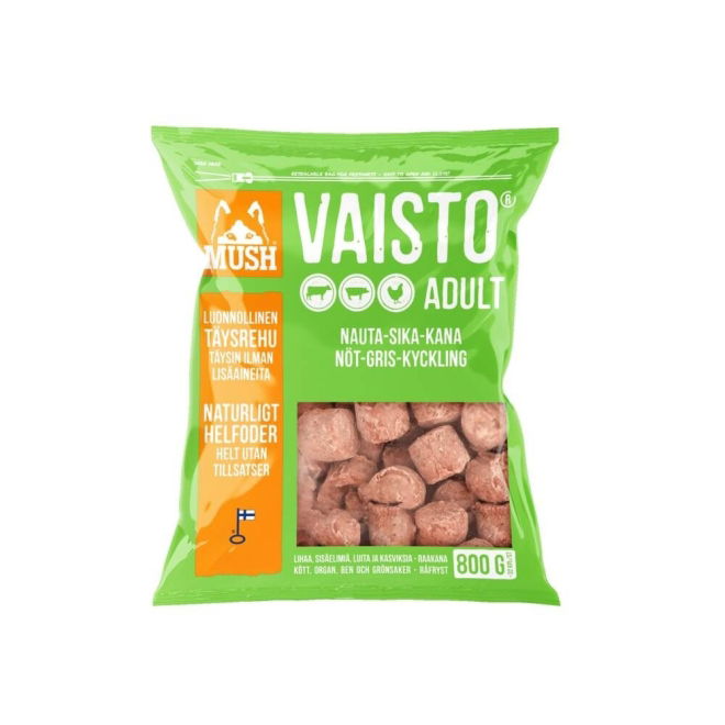 MUSH Vaisto® Storfe, svin og kylling (800 g)