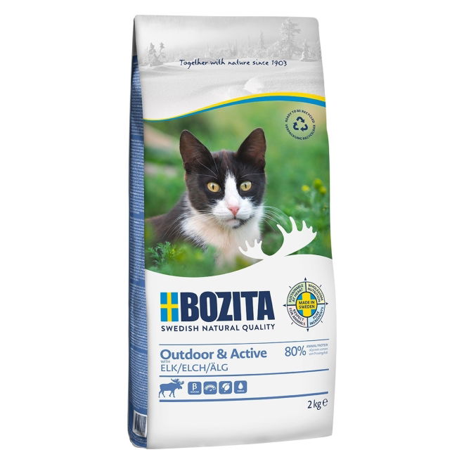 Bozita Feline Outdoor & Active tørrfôr (2 kg)