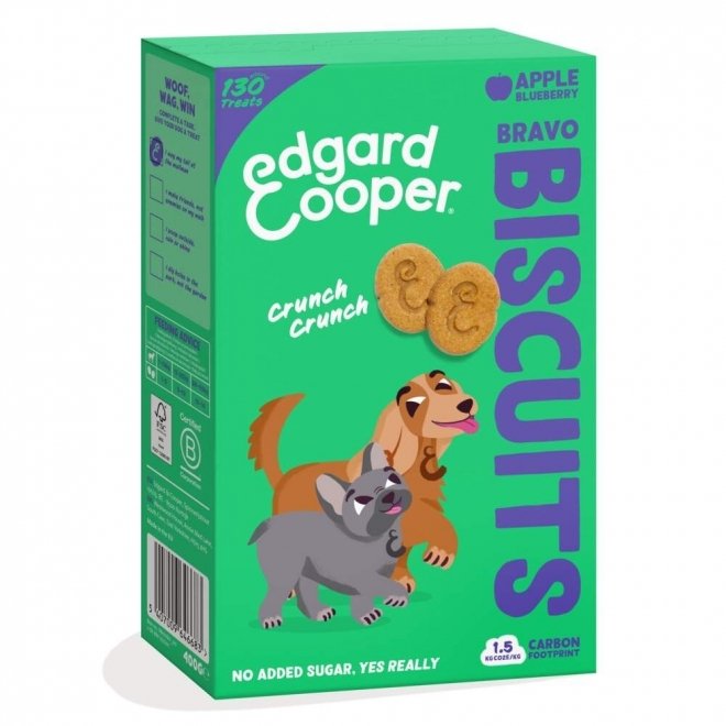 Edgard & Cooper Hundekjeks eple & Blåbær 400 g