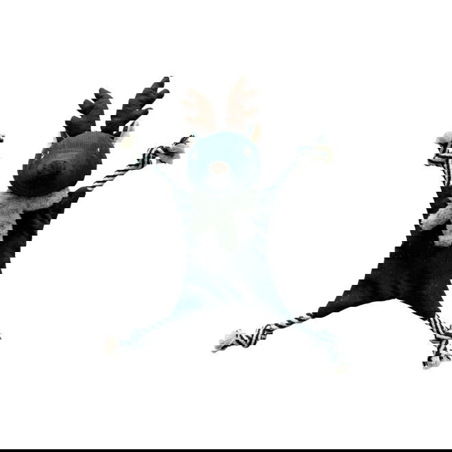 Bark-A-Boo Evergreen crinkle flatty rope deer