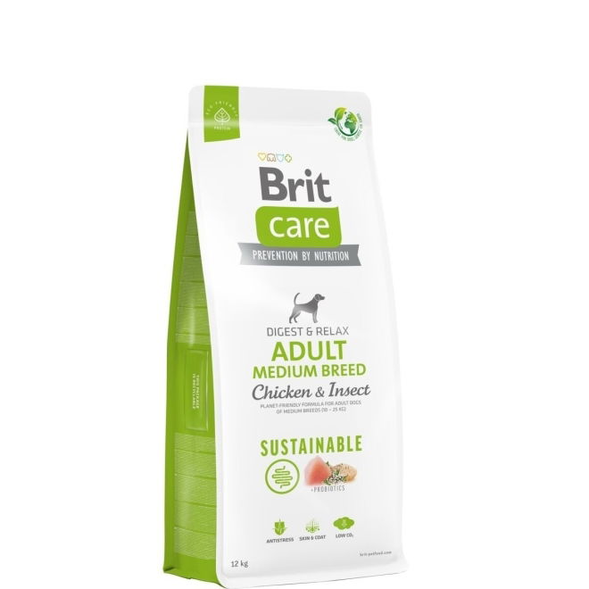 Brit Care Dog Sustainable Adult Medium Breed Chicken & Insect (12 kg)