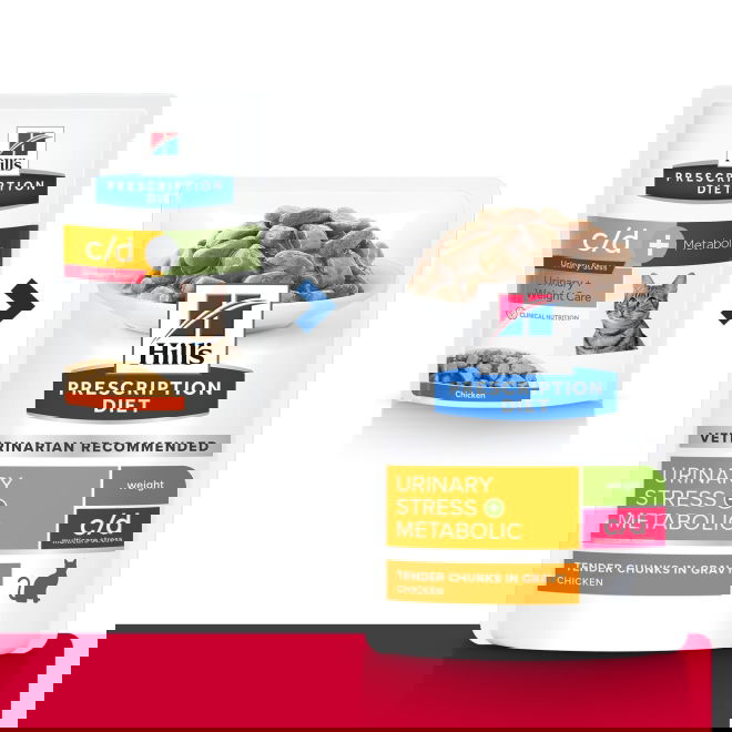 Hills Prescription Diet Feline c/d Urinary Care + Metabolic Chicken 12x85 g