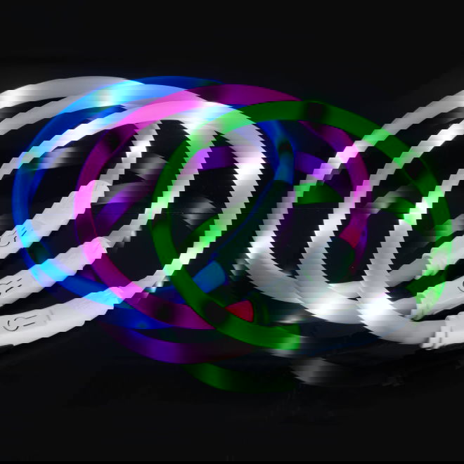 Little&Bigger Puppy LED-halsb&aring;nd 35 cm (Bl&aring;)