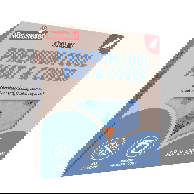 Rosewood kjølematte med overtrekk 68 x 53cm