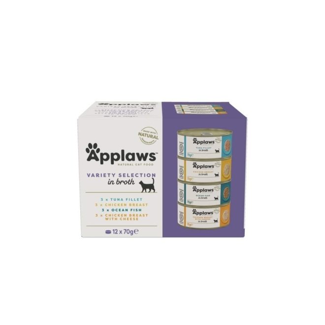 Applaws Cat kylling og fisk, 12x70g