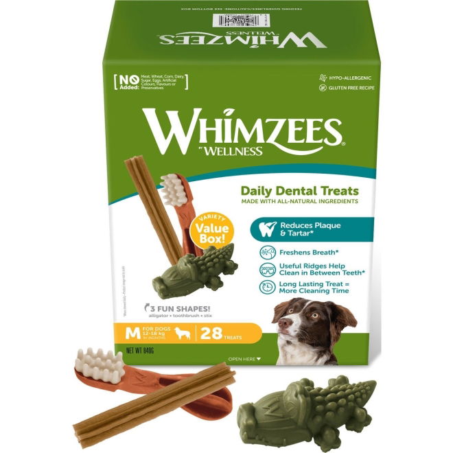 Whimzees Variety Value Pack M Bulk 28 stk