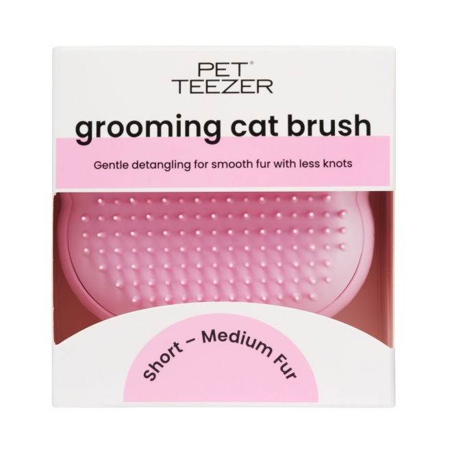 Pet Teezer Cat grooming brush pink