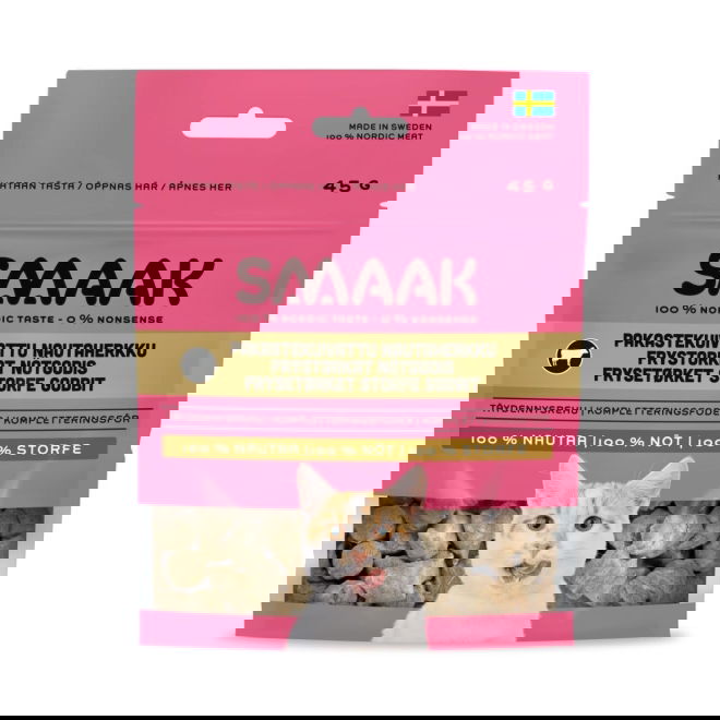 SMAAK Cat Frysetørkede Godbiter Storfe 45 g