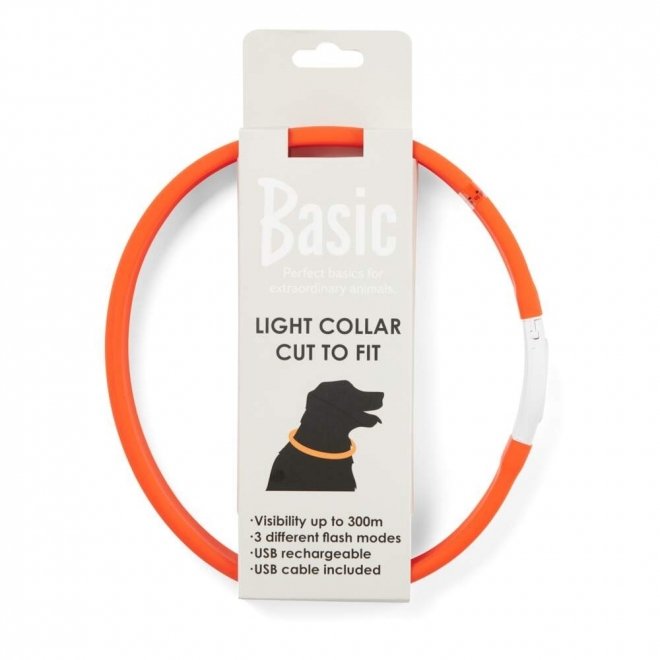Basic Wide LED-halsbånd Orange