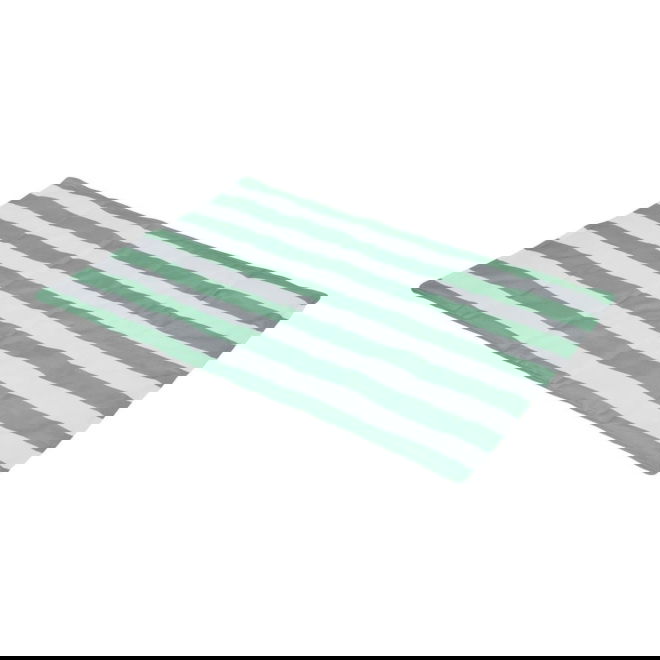 Little&Bigger HotSummer Kjølematte Stripete Grønn (70x100)