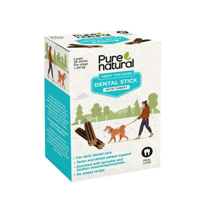 Purenatural Dental Sticks Kalkun 28 stk (L)