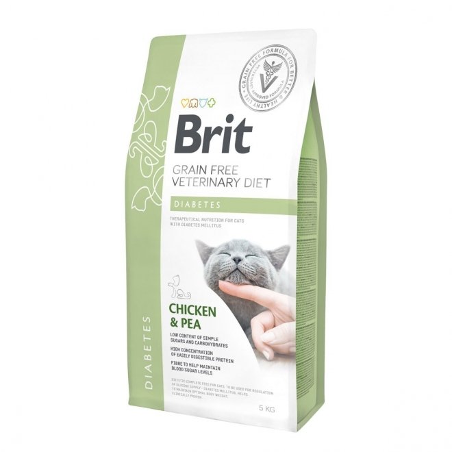 Brit Veterinary Diet Cat Diabetes Grain Free Chicken & Pea (5 kg)