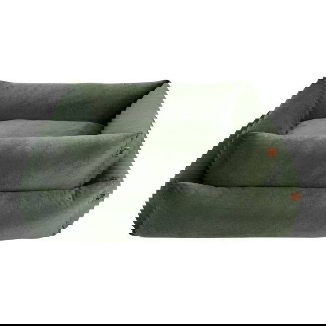 Basic WellB orthopedic velvet hundeseng mosegr&oslash;nn (100 x 70 cm)