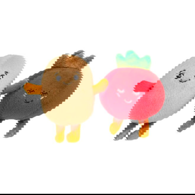 Little&Bigger Breakfast Club plysj b&oslash;nne & tomat 2-pk