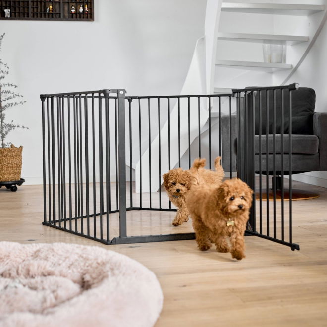 DogSpace Max 2-i-1 Hundegrind/Valpehage Sort