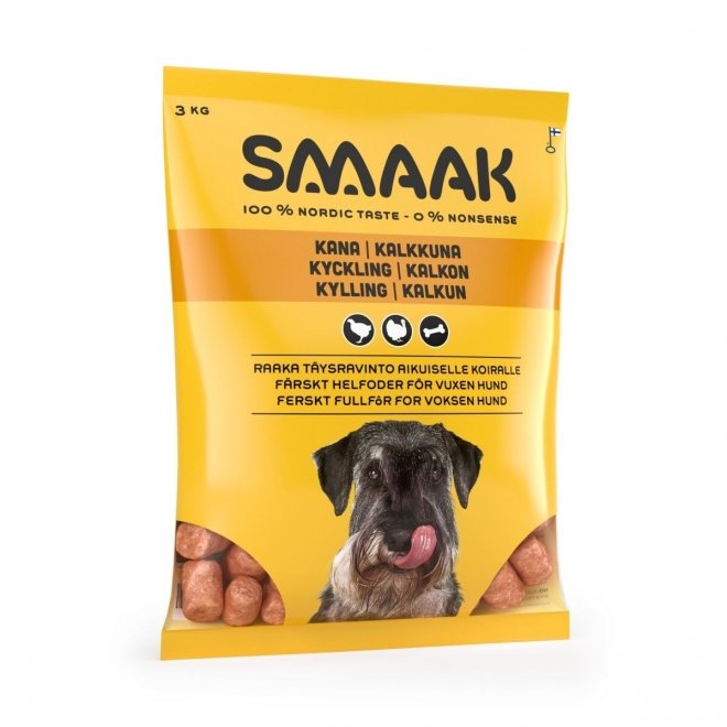 SMAAK Raw Complete Sensitive Kylling & Kalkun (3 kg)