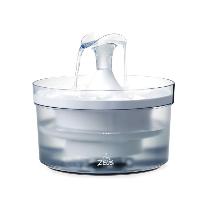 Zeus Waterfall Transparent drikkefontene 1,5 Liter