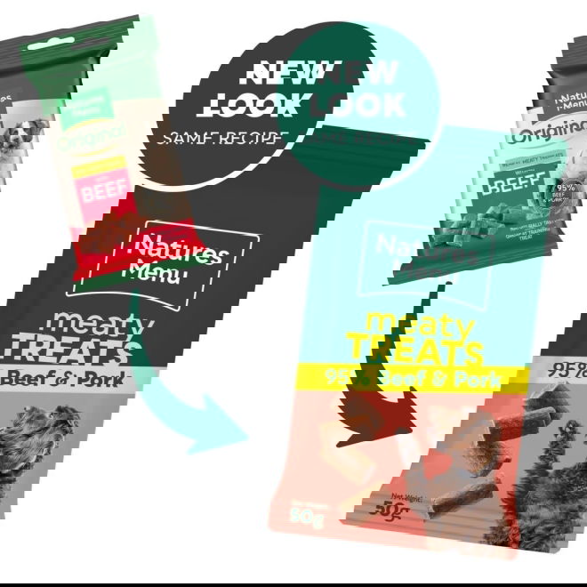 Natures Menu Dog Godbiter med Storfe og Svinekjøtt 50g