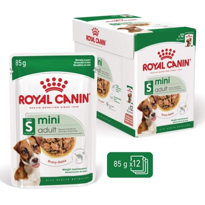 Royal Canin Mini Adult Gravy våtfôr til hund 12x85g