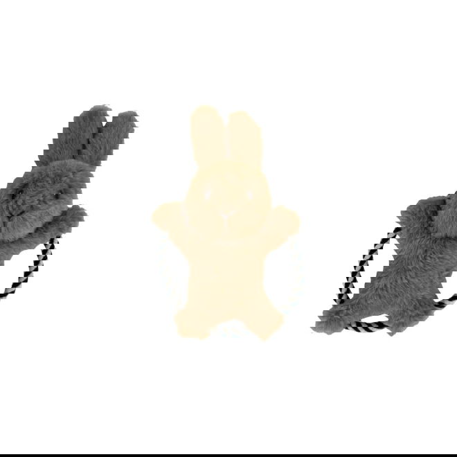 Bark-A-Boo Evergreen bunny on rope ring