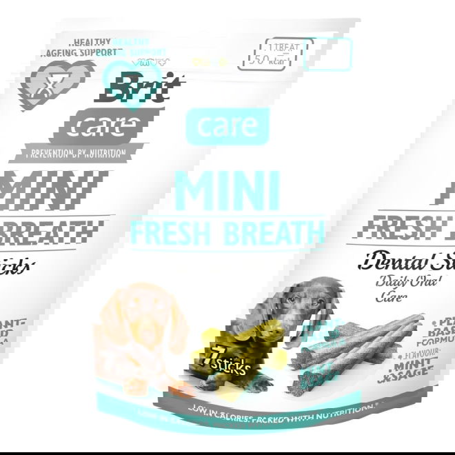 Brit Care Dog Mini treats FRESH BREATH Tyggepinner 120 g