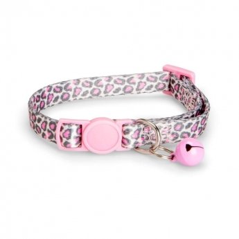 Basic Cat Halsband Rosa Leopard
