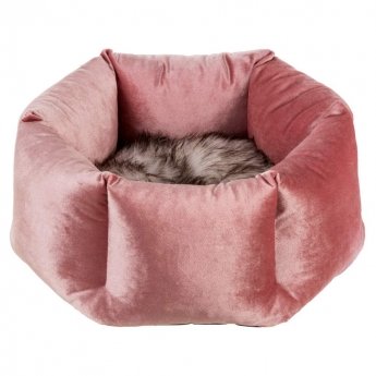 Basic Velvet Hexagon Kattb&auml;dd Rosa