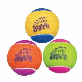 KONG SqueakAir Birthday Tennisboll 3-pack