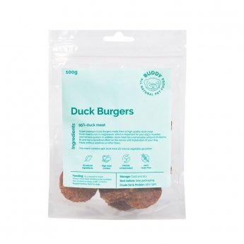 Buddy Petfoods Duck Burgers 100 g