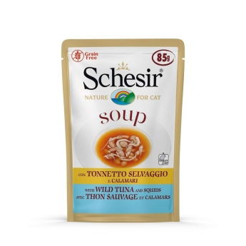 Schesir Cat Soup Tonfisk med Bläckfisk 85 g
