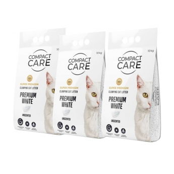 Compact Care Premium White Unscented 3x10 kg