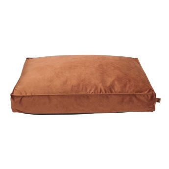 Basic WellB Velvet Ortopedisk Hundmadrass Roströd (90 x 60 cm)